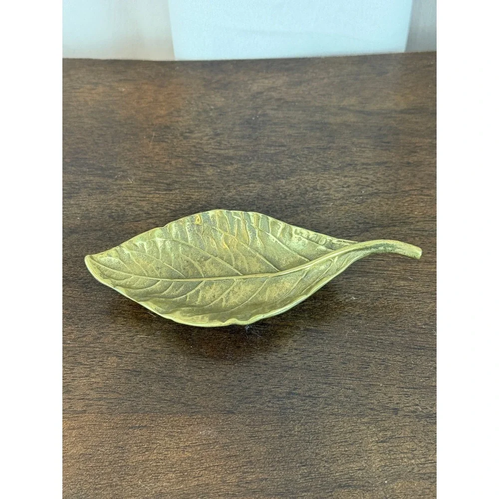VTG 1940 Virginia Metalcrafters Solid‎ Brass Hydrangea Leaf 6